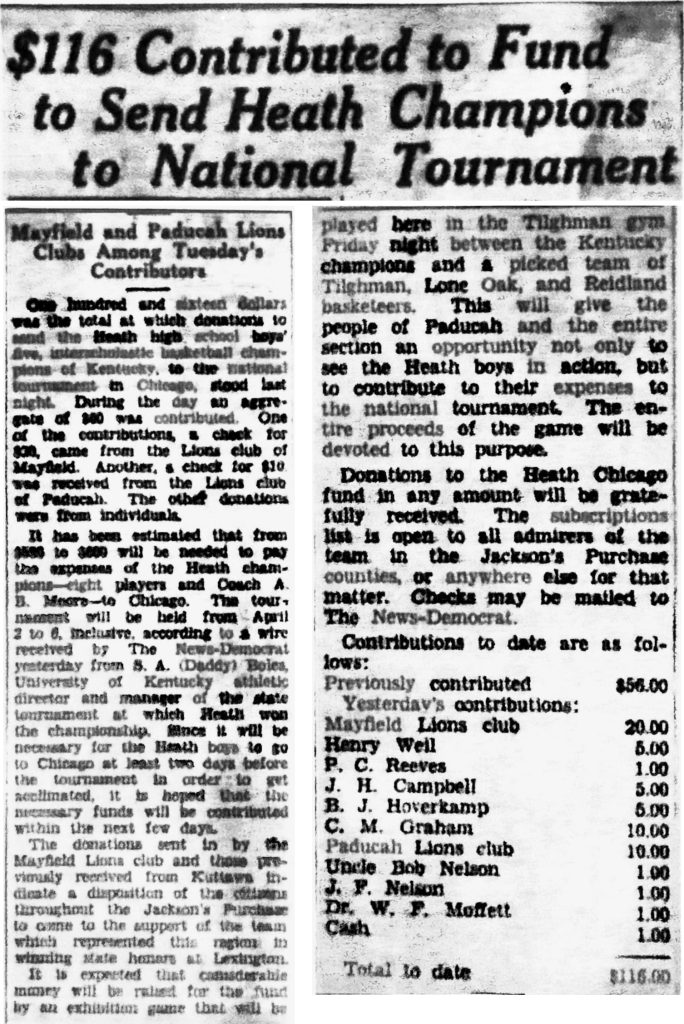 116 Contributed to Fund to Send Heath Champions to National