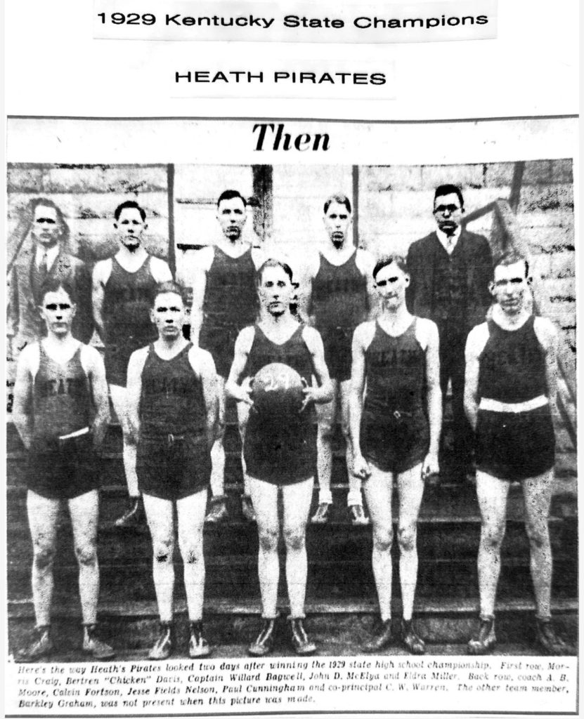 1929 Kentucky State Champions Heath Pirates