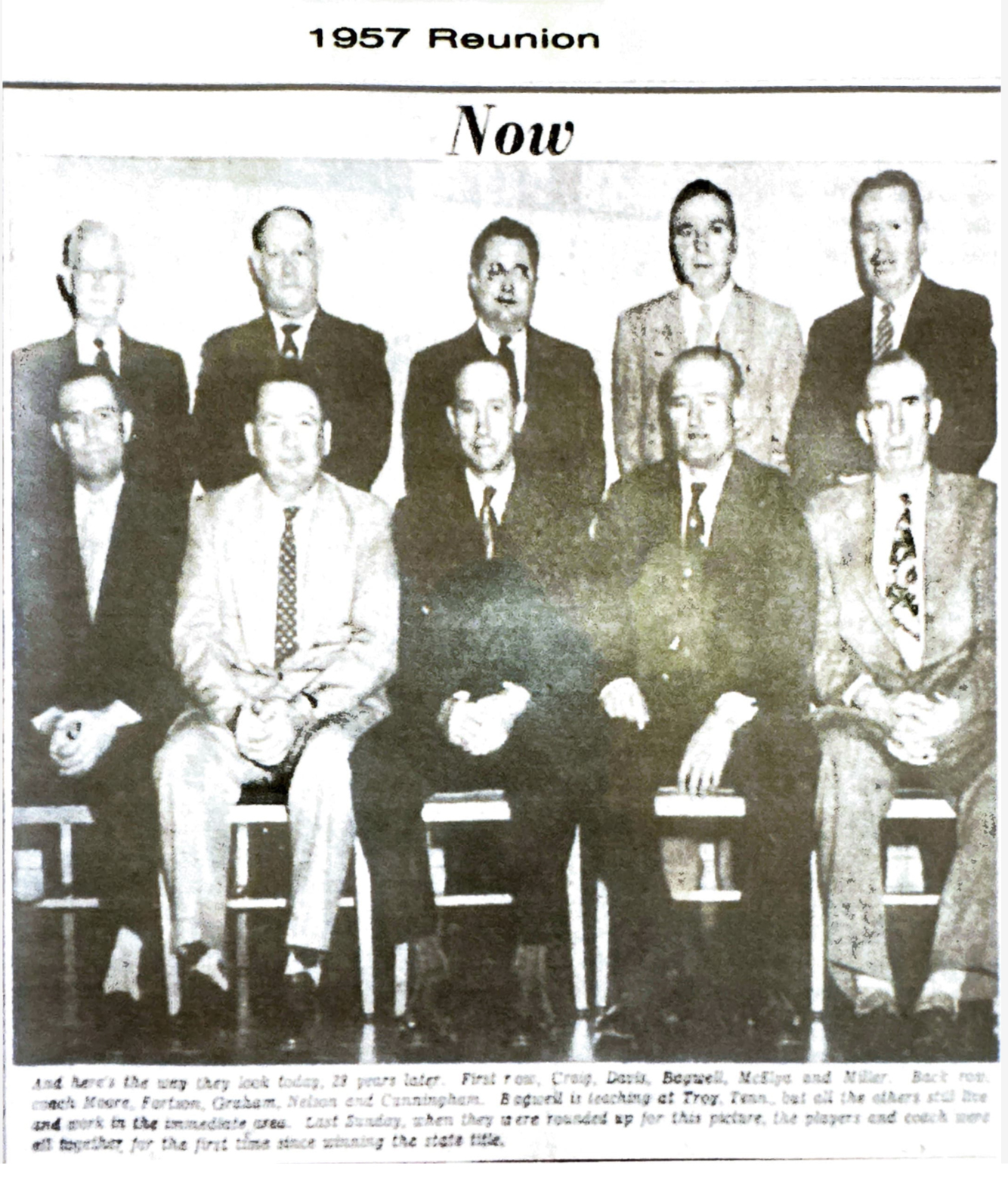 1957 Reunion 1929 Heath Boys Team