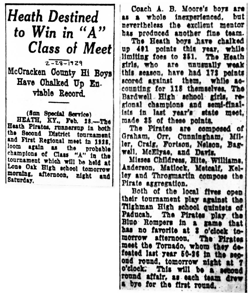 Heath Destined to Win in A Class of Meet 2-28-1929