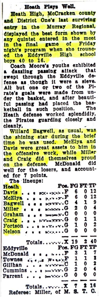 Heath Plays Well District One