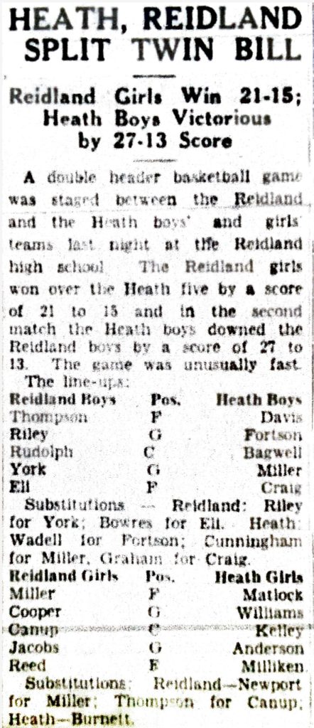 Heath Reidland Split Twin Bill 1929