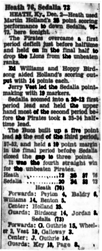Heath 76 Sedalia 73 12-2-56