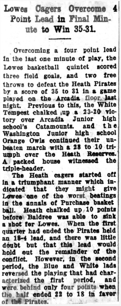 Lowes Cagers Overcome 4 Point Lead in Final Minute Win